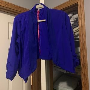 Cropped royal blue blazer